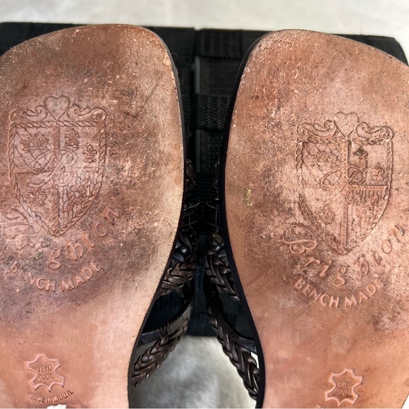 BRIGHTON Rita Woven Leather Slides Size 9N - Picture 10 of 12